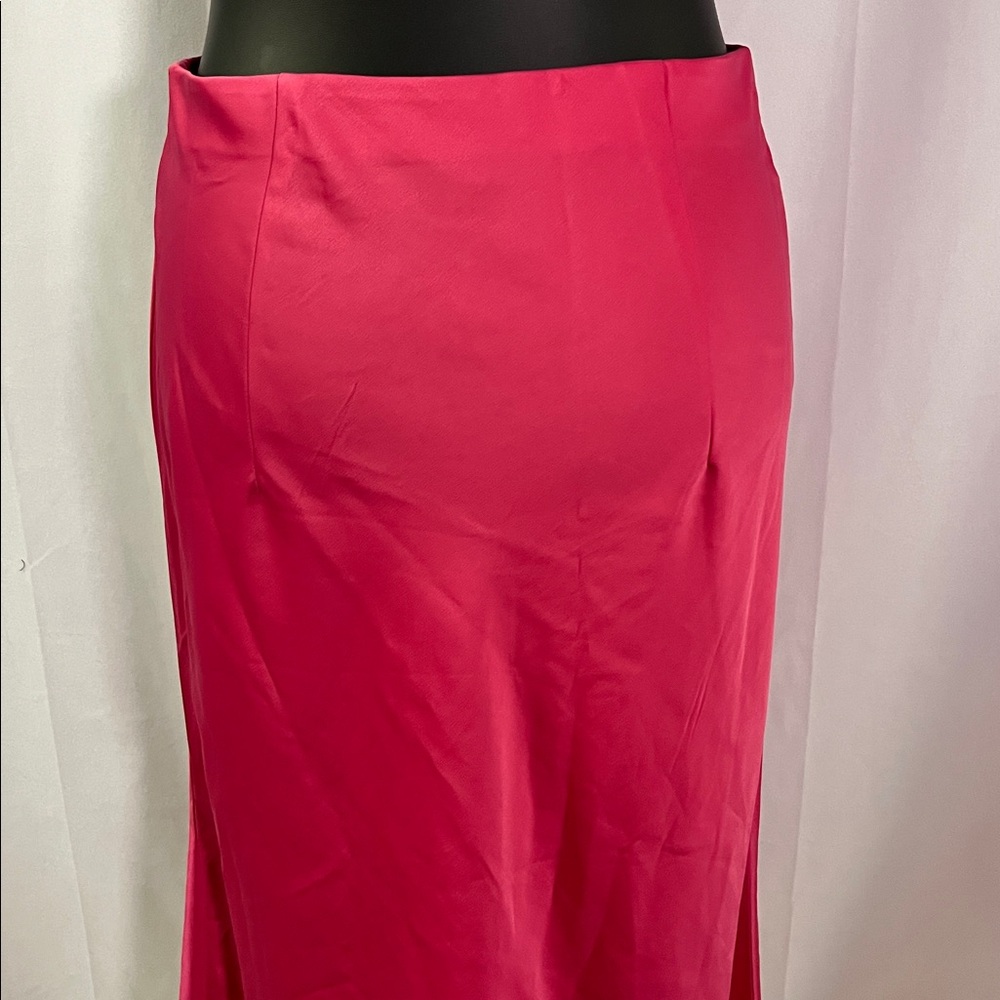 Rachel Zoe Pink Satin Midi Skirt - Picture 10 of 15
